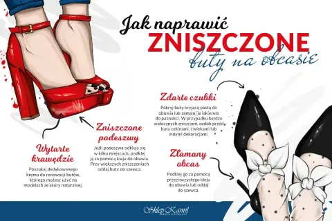 Jak naprawić zdarty obcas i inne uszkodzenia butów na obcasie: porady dotyczące odnawiania podeszew, czubków i obcasów.