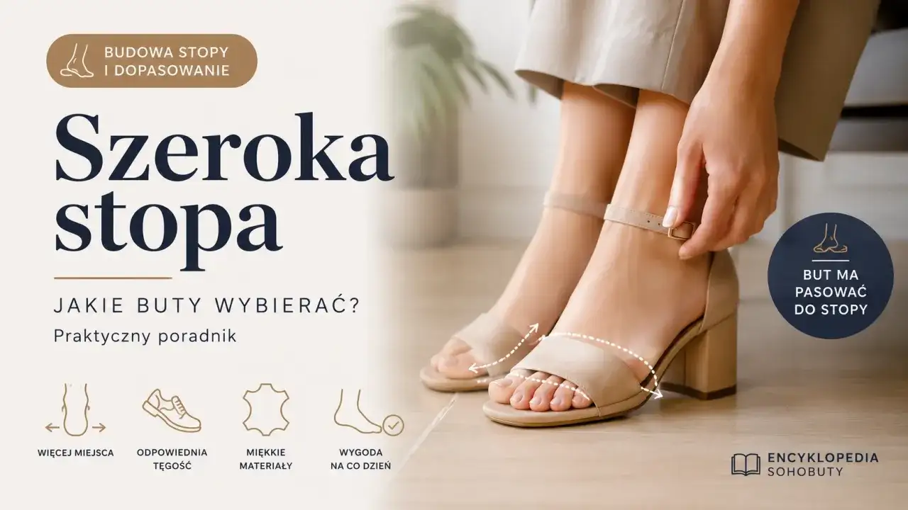 Jakie buty przy koślawych stopach? Poradnik o szerokiej stopie: więcej miejsca, miękkie materiały, wygoda na co dzień. But ma pasować do stopy.