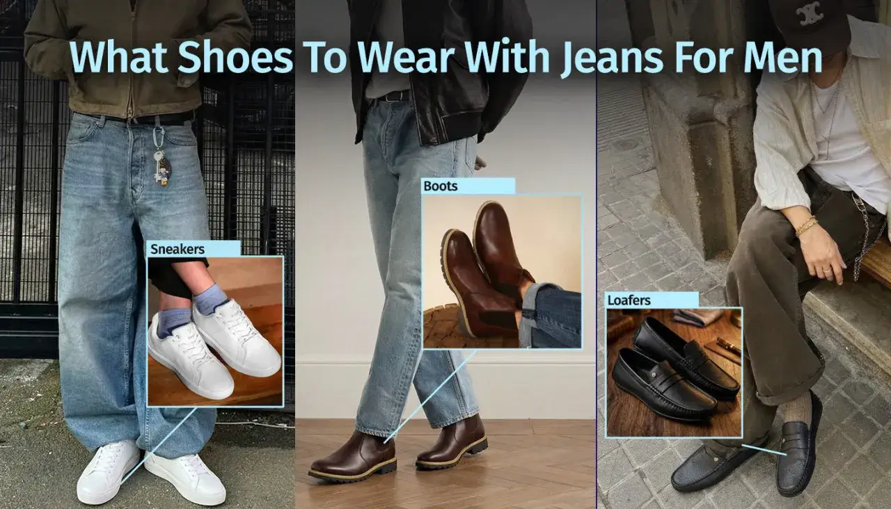Jakie buty do jeansów męskich? Sneakersy, botki i mokasyny – trzy propozycje stylizacji z jeansami.