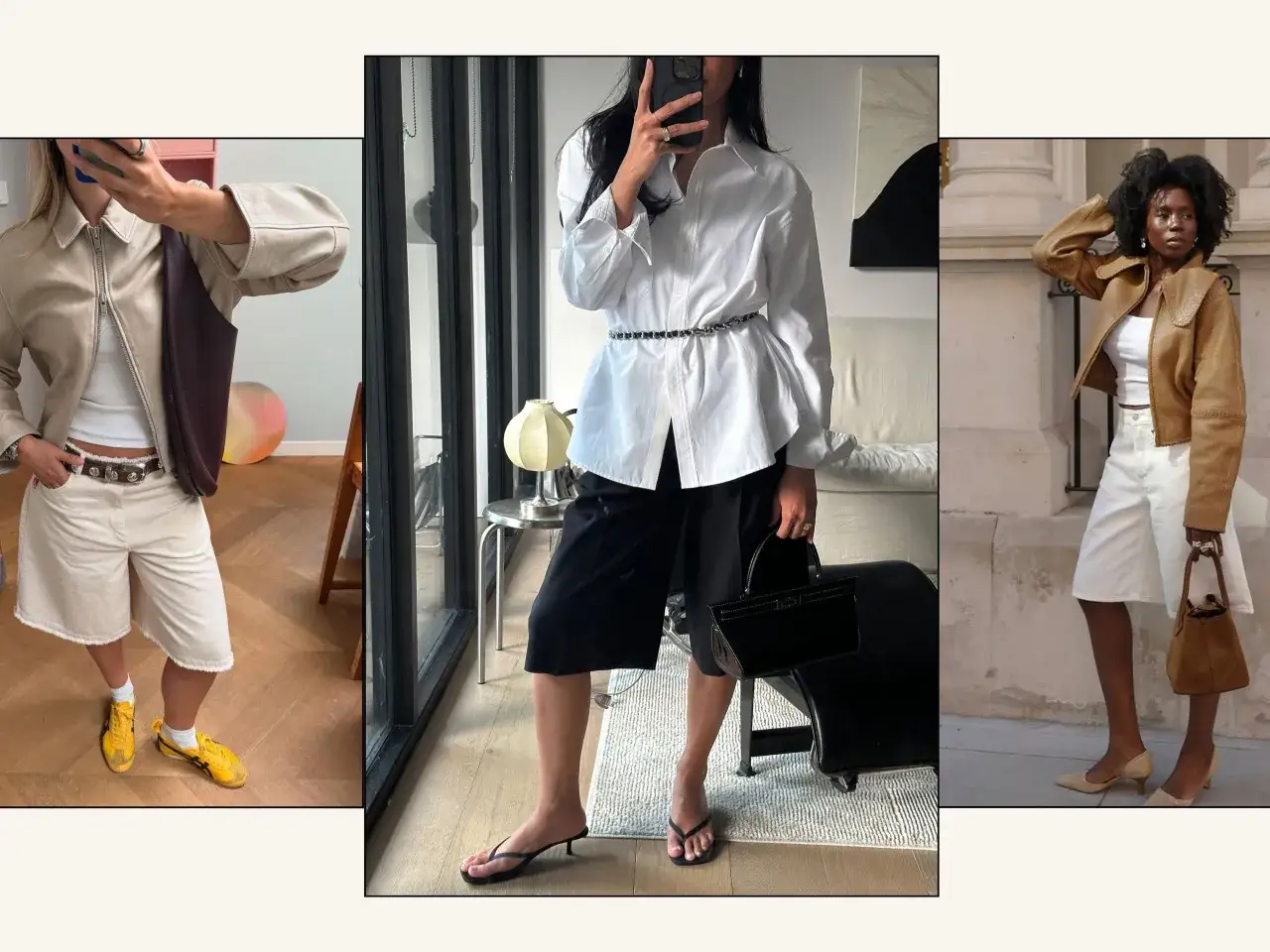 Jakie buty do krótkich spodenek damskich? Zobacz stylizacje: sneakersy, klapki na obcasie i czółenka.