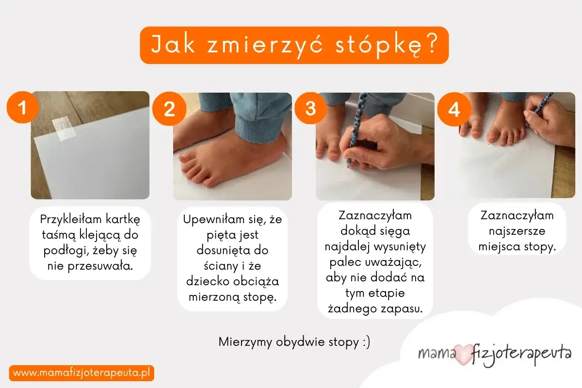 Jak zmierzyć stopę dziecka, by dobrać rozmiar buta 21? Instrukcja krok po kroku.